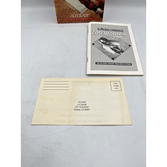 Hard Ball 3 - Al Michaels Announces (Sega Genesis, 1993) Box, Game, Manual, Reg - Picture 5 of 15